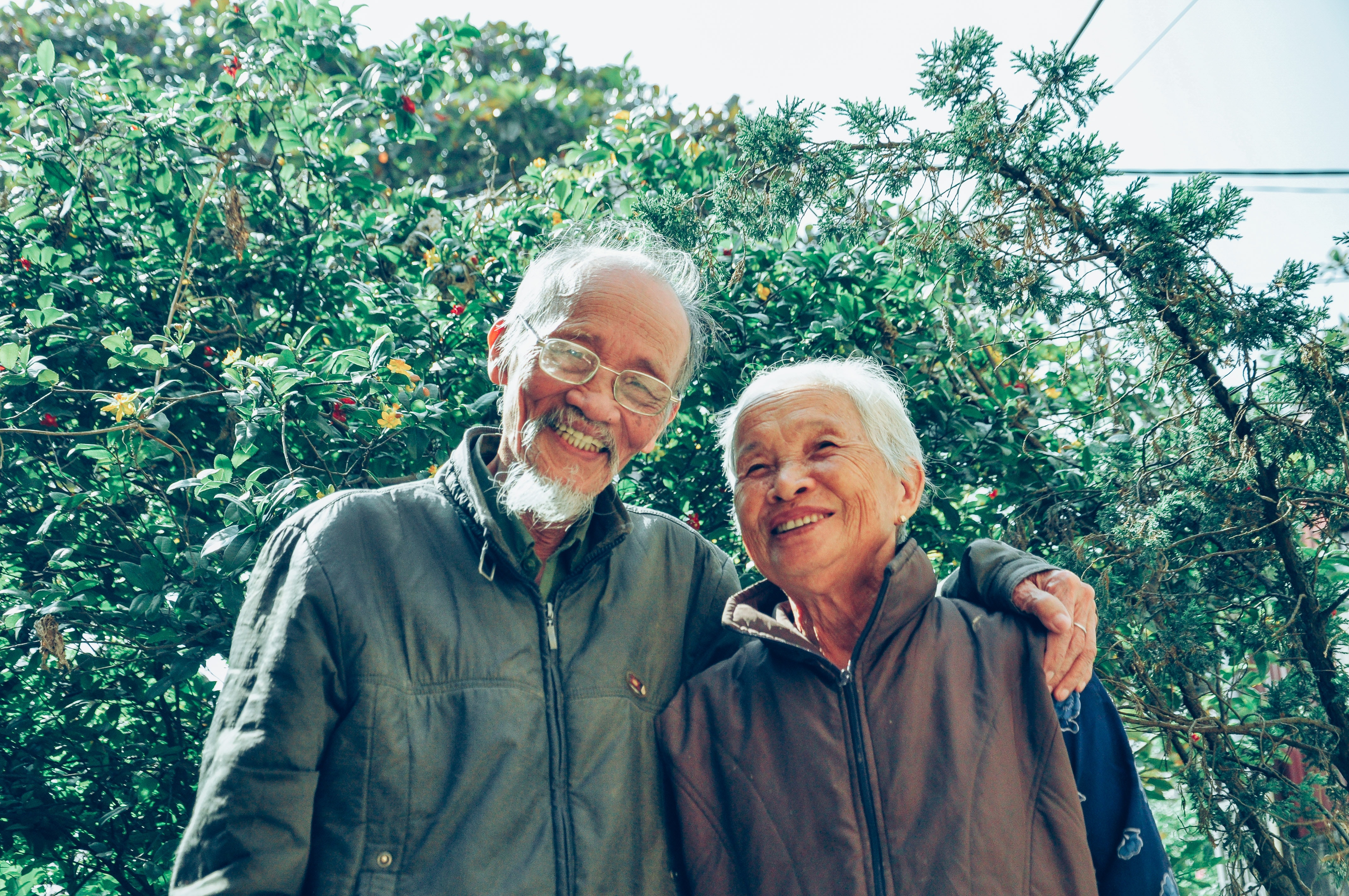 Two Smiling Older Americans