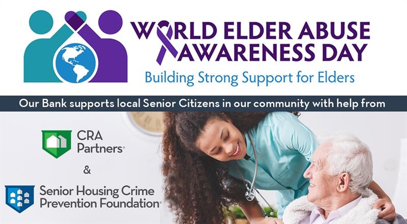 Our Bank Supports local Senior Citizens in Our Community