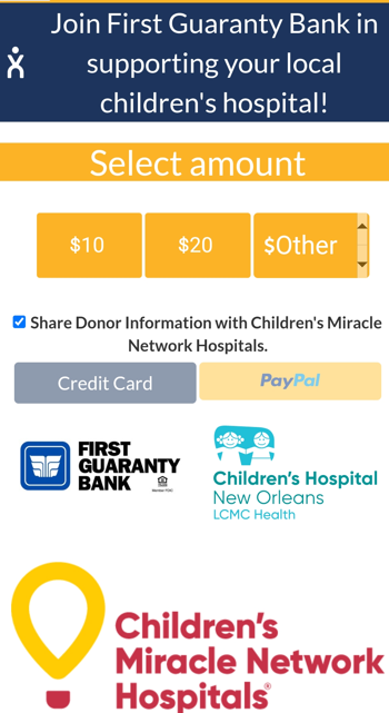 Giveworx Screen Giveworx Donation Screen