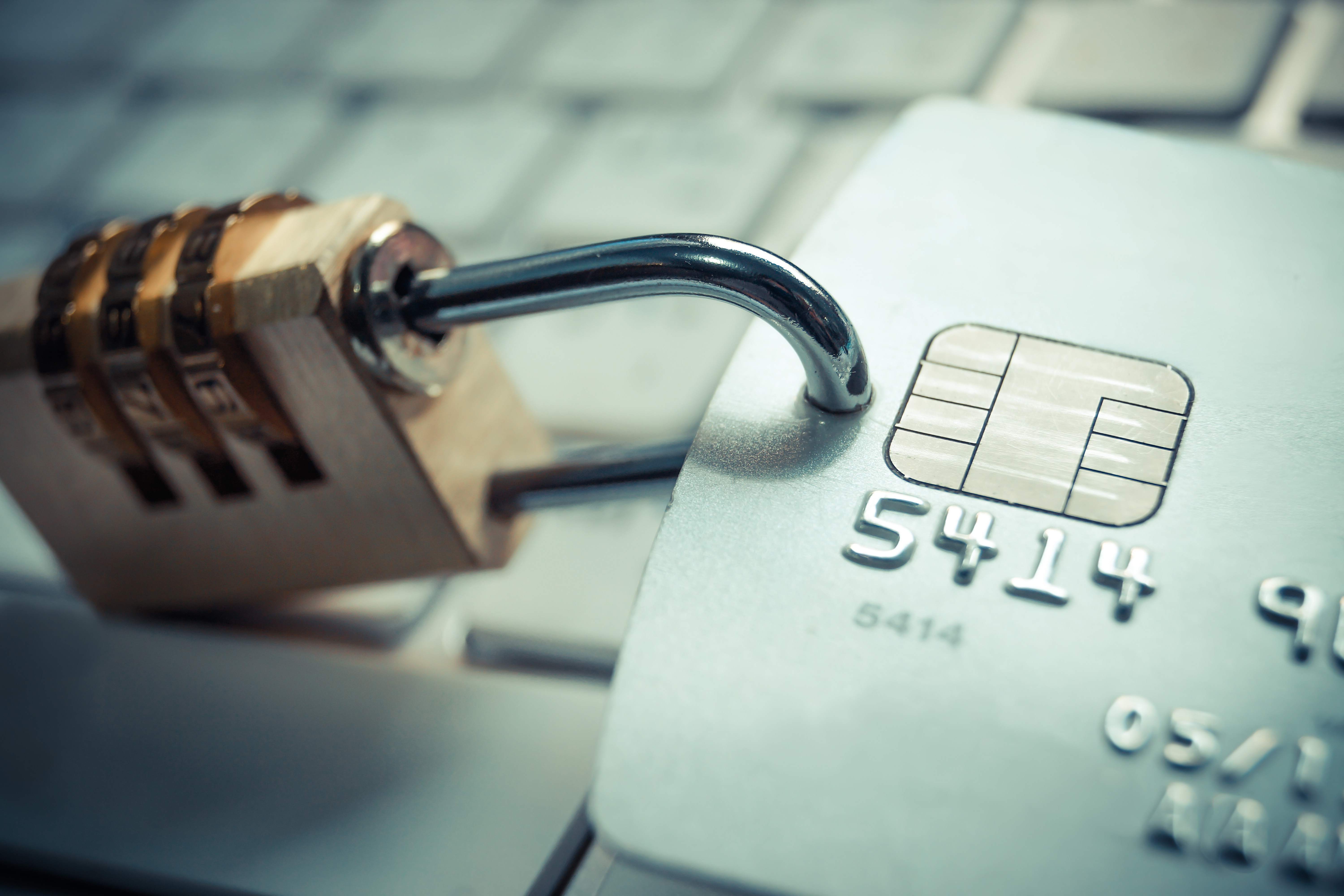 Padlock on Credit Card