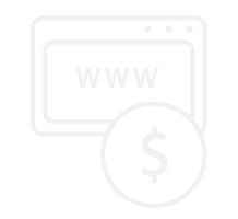 Web browser icon with dollar sign